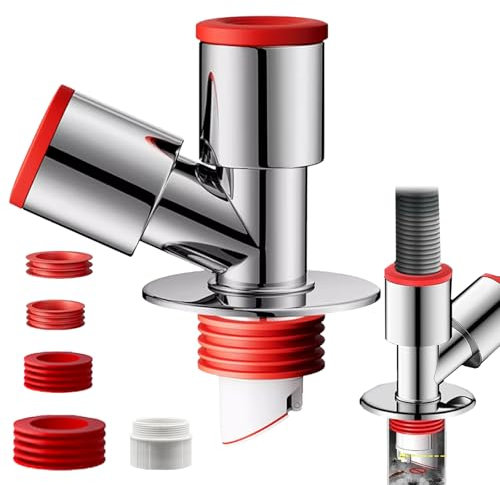 3 Canales Adaptador de Desague Lavadora WISIRENT, 40/50/75mm Adaptador Desagüe Lavadora Adaptador Tubo Desagüe Lavadora, Adaptador Tubo Desagüe Lavadora Sello Desague Lavadora para Lavadoras