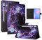 LSPCASA Funda para Samsung Galaxy Tab S10 FE+/Galaxy Tab S10 FE Plus (13.1 Pulgadas) PU Leather Carcasa para SM-X620/SM-X626/SM-X626B con Soporte Multiángulo yTarjetas Folio Funda-Mariposa Morada
