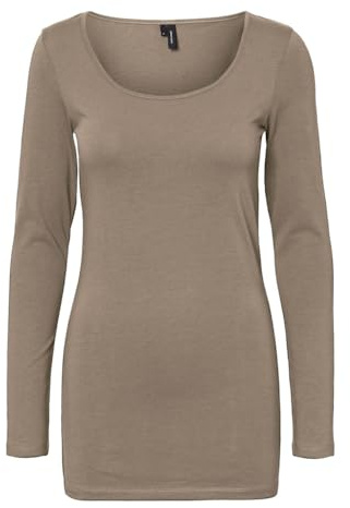 VERO MODA Damen Vmmaxi My Ls Soft Long U-Neck Ga Noos Langarmshirt
