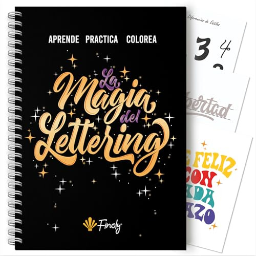 Finoly Lettering anteckningsbok för vuxna | Lär dig att skriva A4 bok