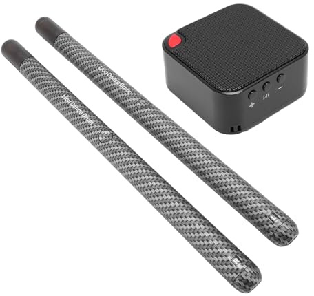 Denash Virtual Electric Air Drumsticks, Stille Electric Air Drumsticks, Tragbare Premium -Sound -Drum -Sticks Zum Lernen Rhythmus, Ideal für Innenpraxis, Tragbares Set für Anfänger