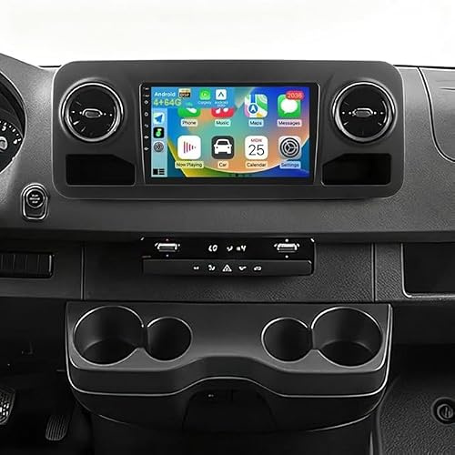 10 inch Car Stereo Radio for Mercedes Sprinter 2018-2022 Carplay GPS Navi, 4+64G Touch Screen Double Din Radio for Mercedes Sprinter Head Unit Backup Camera Wireless Carplay Bluetooth Mirror Link