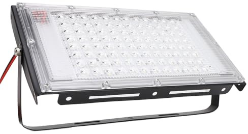 Riuulity 100 W Wasserdichte Outdoor-LED-Flutlicht-Platinenklemme/Halterung für den Notfall, DC 12 V, Hohe Helligkeit für Sicherheit, Camping, Wandern, Eisen, PC für den Außenbereich