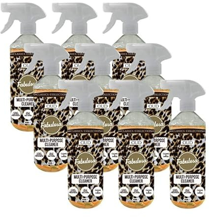 Fabulosa Antibacterial Disinfectant Spray, All Purpose Multi Surface Cleaner, 500ml, 9 pack, Oud