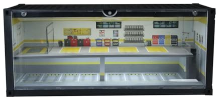 SZLIFE Garage miniature à l'échelle 1:64, diorama réaliste éclairé pour voitures de sport et figurines.
