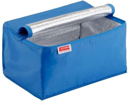 SUNWARE perfectly organised Kühltasche für quadratische Faltbox, Aluminium, blau, Einheitsgröße