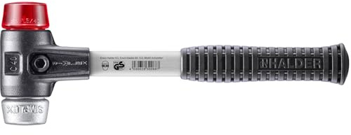 SIMPLEX-Schonhammer, Plastik/Weichmetall; mit verstärktem Tempergussgehäuse und Fiberglasstiel | D=40 mm | 3769.040