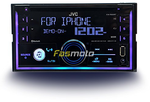 JVC KW-R930BT Receptor Multimedia para Coche 2 DIN | Radio para Coche con Receptor CD, entradas AUX Jack 3.5. y USB y Conexión Inalámbrica Bluetooth.