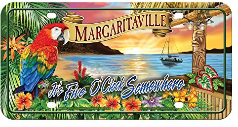 Rico Margaritaville 5 Uhr Sonnenuntergang Metall Auto Tag
