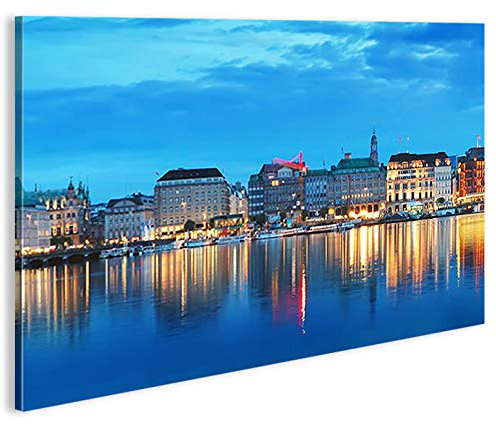 islandburner Bild Bilder auf Leinwand Alster Hamburg 1K XXL Poster Leinwandbild Wandbild Art up Your Life ®