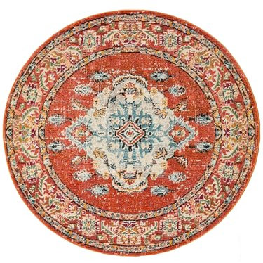 Leia Teppich - Orange Teppich Ø 150 Orientteppich, Rund