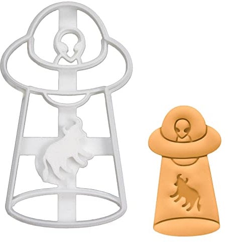 UFO-Kuh-Entführung Ausstechform, 1 Teil, Bakerlogy