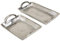 MACOSA LC17300 Bandeja decorativa con asas, plateada, rectangular, pequeña, de aluminio, decoración de mesa, plato para velas, bandeja para frutas, accesorio para el hogar, aluminio, Plata