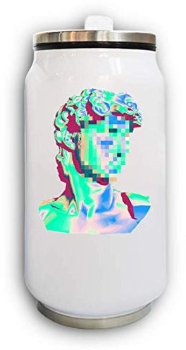 Vaporwave Aesthetic Glitch Greek Statue Printed Un Thermal Beverage Can Thermos