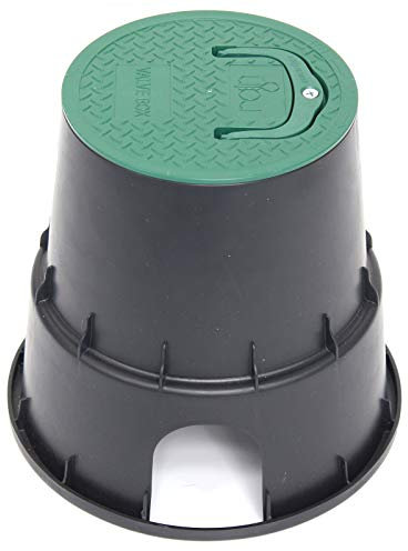 RAIN Ventilbox Mini – Robuste runde Revisionsbox für Gartenbewässerung – Schutz für 1x Magnetventil, Absperrhähn und Wasserzähler, UV-beständig