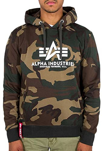 Alpha Industries Herren Alpha Industries Basic Hoody Camo Kapuzensweat für Herren Kapuzenpullover (1er Pack)