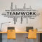 NSRJDSYT Büro Wandtattoo Teamwork Zitat Büro Dekor Wandaufkleber Büro inspirieren Zitat Motivation Idee Vinyl Konferenzraum Dekor 42x74cm