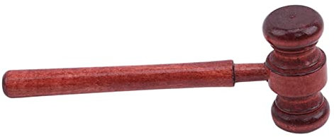 DAIHUI Marteau d'enchères en bois de marteau de main de juge d'avocat pour la salle d'audience (style 1)