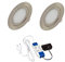 Rolux 2er Set LED Einbauleuchte DF-1013 matt-chrom 3W 10mm flach Ø 72mm 190lm