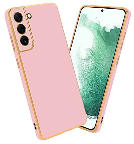 Cadorabo Hülle kompatibel mit Samsung Galaxy S22 Schutzhülle TPU Silikon Case Liquid Design mit Kameraschutz Slim Kratzfest Weiche Gummi mit Rundumschutz Case Hülle für Galaxy S22 in Rosa