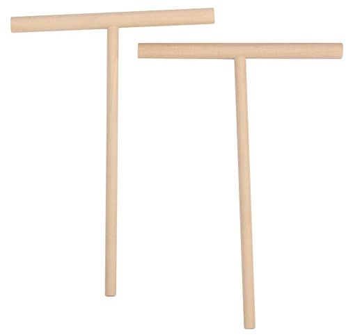 Spactz Practial T Shape Crepe Maker Pancake Batter Wooden Spreader Stick Kit DIY