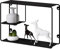 EUGAD eckiges Wandregal Schweberegal Kinderregal Metallregal, Hängeregal mit 3 Ablageplatten, industrielle Wanddeko für Wohnzimmer Kinderzimmer Badezimmer, 38x25,5x11,5 cm