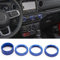 4 Stück Aluminiumlegierung Knöpfe Abdeckung für Klimaanlage Schalter & Scheinwerferknopf Ersatz für Jeep Wrangler 2018–2023 JL JLU Gladiator JT 2020–2023 (blau)