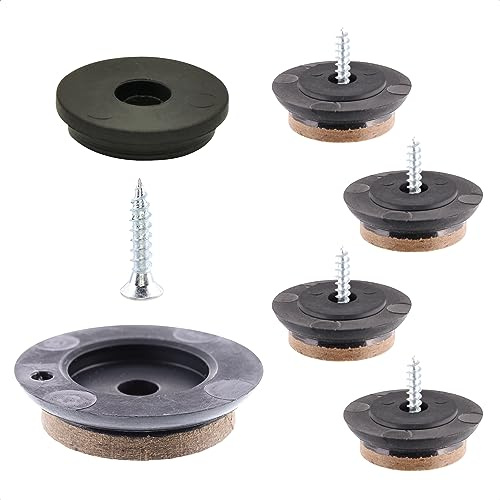 Wagner QuickClick® Filzgleiter Möbelgleiter Stuhlgleiter 4er-Set zum Anschrauben - 4X Basis Silencer Ø 14/17+Schraube+Gleitaufsatz austauschbar - SYNO Silencer Ø 25 mm - Made in DE - 16781700