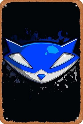 AirBnk Wanddekor-Schild – Sly Cooper Logo Poster – 20,3 x 30,5 cm Vintage-Look Metallschild, Bar, Man Cave, Kunstdekoration.