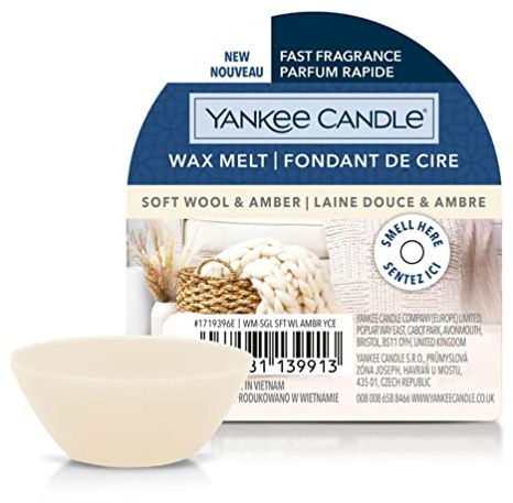 Yankee Candle Schmelzwachs aus weicher Wolle und Bernstein