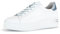 Gabor Damen Low-Top Sneaker, Frauen Halbschuhe,Wechselfußbett,Moderate Mehrweite (G),Sportschuhe,Freizeitschuhe,Weiss/Azur,39 EU / 6 UK