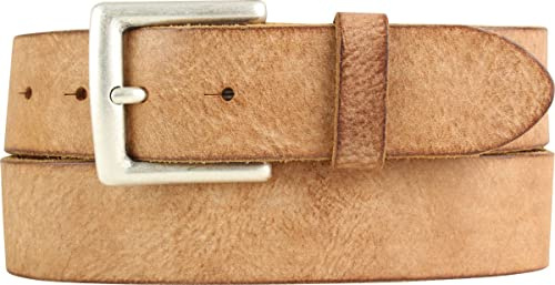 BELTINGER Premium Weicher Vollrindledergürtel, 40 mm breit, Used Look, Jeans & Hosen, Vintage Stil, Made in Italy, Casual und Office