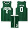 2-Teiliges Kinder/Erwachsener Basketball Jersey Shirt und Shorts 2024, Kinder/Erwachsener Basketball ärmellose Anzug, Kinder/Erwachsener Basketball Jersey & Basketball Shorts Grün XS