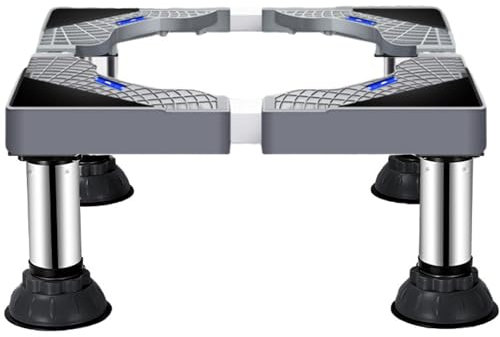 Washing Machine Base With Reinforcing Feet Washing Machine Stand Washing Machine Base Pedestal For Refrigerator, Dryer Bear Load 200kg, Adjustable Width Height (40-65cm, 21-24cm)
