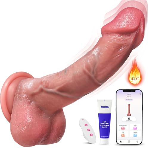 High-Speed Thrusting Dildo Sex Toys for Men, Remote Heating Realistic Dildos with 7 Thrusting & Vibrating Modes Adult Sex Toy, Caravosh G-spot Clit Aanl Prostate Massager, Sex Toyscouples for Couples