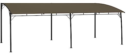 Willood Garten Pavillon Garten-Sonnenschutz 6x3x2,55 m Taupe