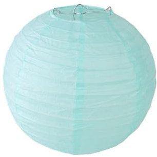 Wisafory Bunte Papierlampion Hängende Papier lampion Rund Lampenschirm Kinder Papier Laternen Bunte Rund Papierlaternen für Party Geburtstage Gartenparty Hochtzeit Dekoration Hellblau 8 Zoll