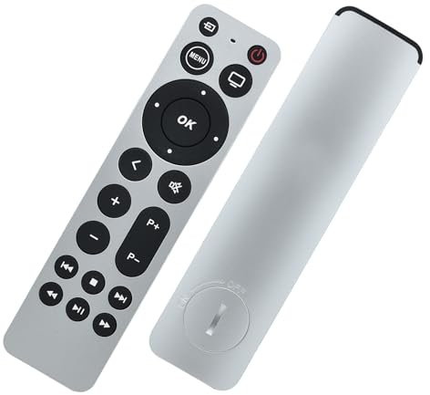 Fourmor Universal Replacement Remote Control fit for Apple TV Gen 1 2 3 4 - for Apple TV 4K / HD A1427 A1469 A1378 A1218 A2843 A2737 A2169 A1842 A1625 (No Voice No Siri with Blue Backlight)