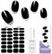 Semi Cured Gel Nails Strips 28 Stickers Nail Wraps Soft Self-Adhesive Gel Nail Stickers Salon-Quality Gel Nail Strips for Nails Manicure Nail Wraps Works with Any Nail Lamps