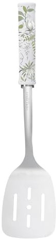 Laura Ashley Stylish Edelstahl Schlitz Spatel- Soft Touch Griff, Hitzebeständig Und Spülmaschinenfest Wender - Ergonomische Spatel Küche, Wenden Pfannkuchen, Burger, und Mehr