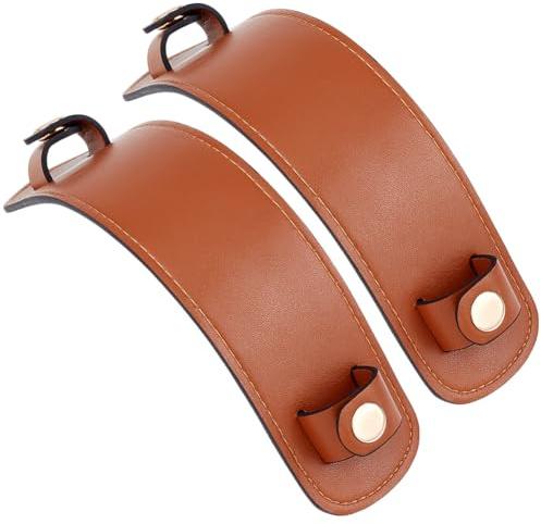 Beebeecraft 2 Set Ledergurt Schulterpolster Abnehmbar Kunstleder Rucksack Schulter Ersatzkissen Druckentlastungs Taschenbezug Für Umhängetaschen Messenger Taschen Kamera Geldbörse Tragetasche Dunkel
