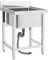 DARDVORLAG Freistehende Spüle Edelstahl Spültisch mit 43×33×18 cm Becken – Outdoor Waschbecken für Küche, Garten (Edelstahl Silber, 90CM x 60CM x 60CM)
