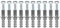 Lot de 10 chevilles de fixation murale en nylon M10 x 50 mm + vis tire-fond robustes plaquées zinc avec tête hexagonale de 13 mm, boulon en acier, kit de vis murales de maçonnerie pour supports TV