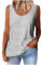 Sparkly Tops for Women UK Sparkle Sequin Crewneck Tank Tops Womens Summer Camisole Glitter Vest Tops Shining Undershirt Loose Elegant Sleeveless T Shirt Beach Party Club Wear