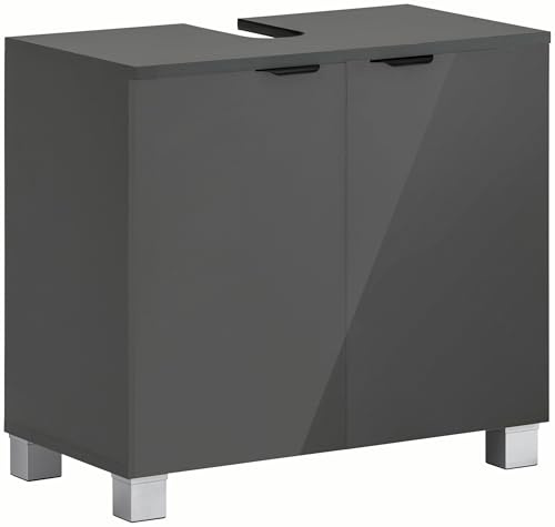 Dorel Home Atlas Sink Cabinet with 2 Doors Grey, 35x60x55cm (DxWxH)