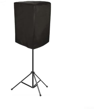 Bulevisiter Powered Speaker Cover, Slip-on Cover for Active Powered Speaker, Waterproof Protective Bag for Upright Audio Equipment Dust Moisture Shield Black(12 * 11 * 18inch)