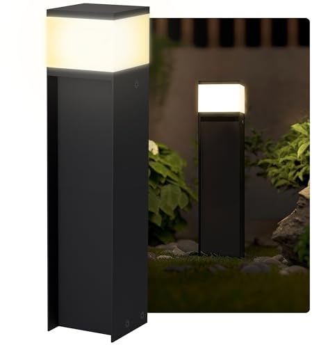 SSC-LUXon ZAVO Lichtsäule schwarz 30cm IP44 G9 3W warmweiß inkl LED | Kompakte Lichtsäule 30cm für den Garten - warmweißes, blendfreies Licht, reihenschaltbar, für Wege & Beete, inkl. G9 LED