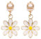 Mikovivi Ohrclips Gänseblümchen, Süße Tropfen Blumenohrringe Minimalistisch Ohne Piercing Zierlicher Modeschmuck für Frauen Süßes Geschenk