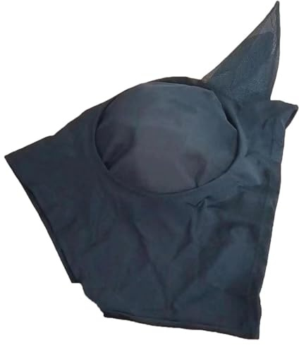 1 Masques Anti-Mouches Équins avec Protection Oreilles, Voile Respirant pour Chevaux, Lycra Élastique Confortable, Barrière UV et Insectes, Filet Léger Durable