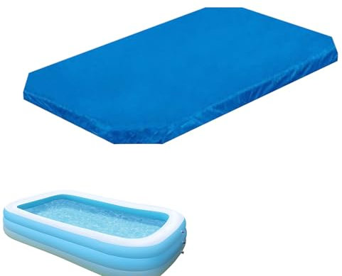 Swimming Pool Cover, Rectangular Pool Cover For Inflatable Pools, Anti-UV, Waterproof, Dustproof Paddling Pools Protector, For Outdoor Paddling Family, 195X145X20cm
